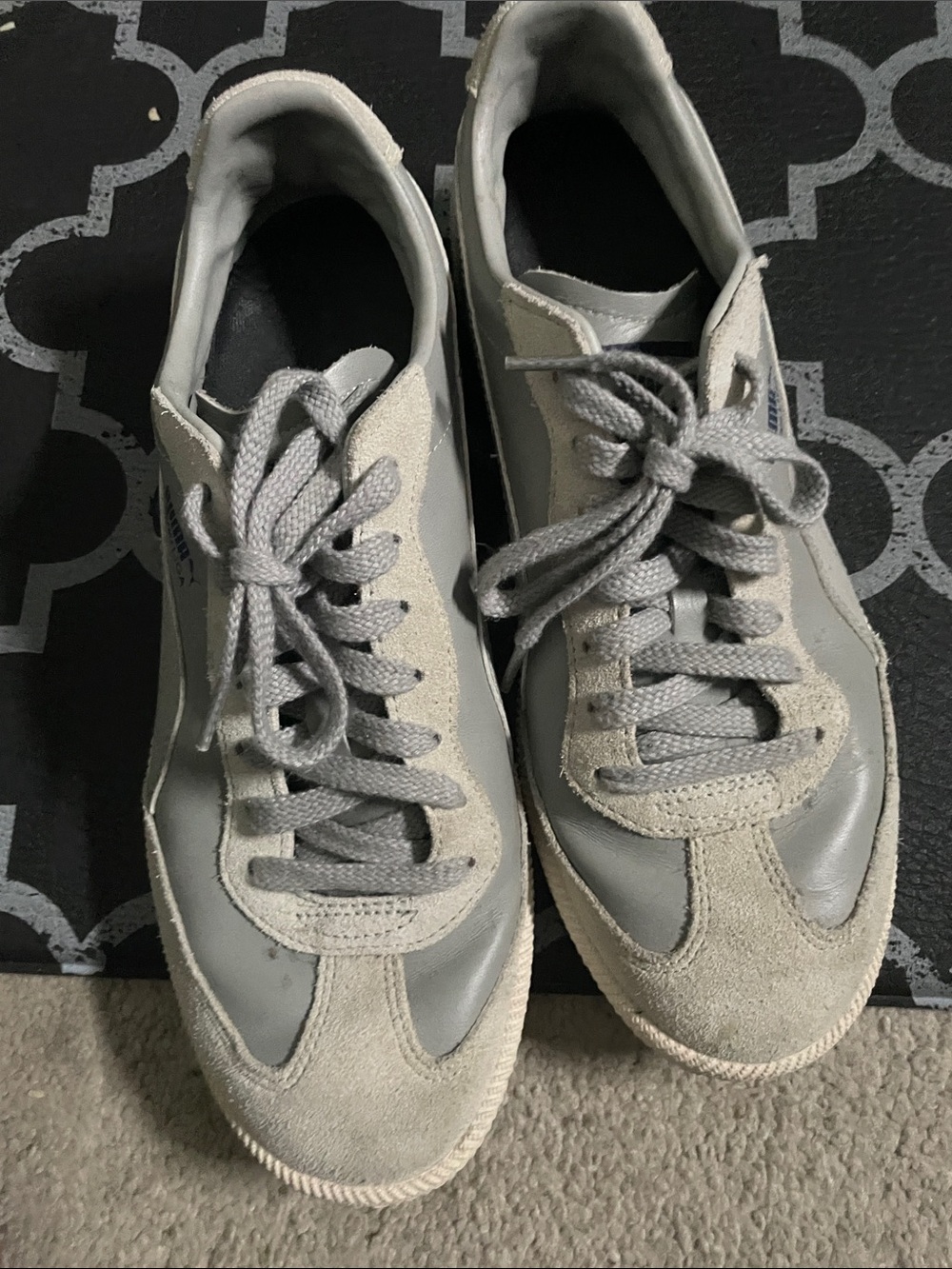 Puma Gray Suede & Leather Sneakers